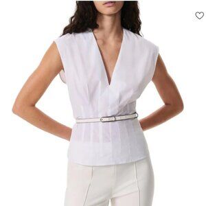 rag & bone Ines White Poplin Sleeveless Top NWT Women's 2